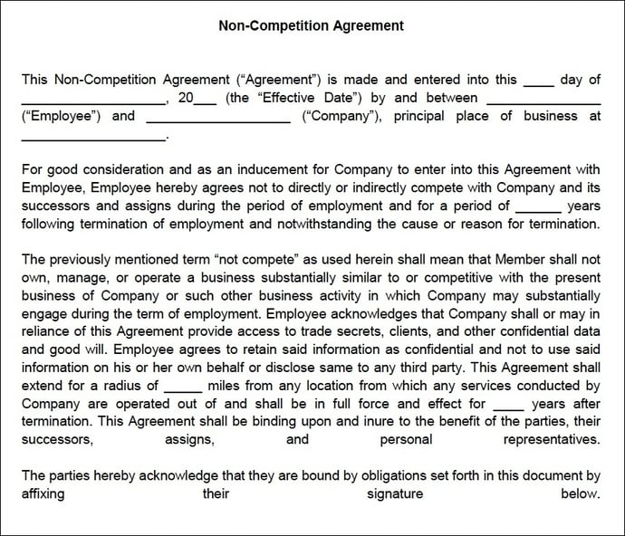 non-compete-template