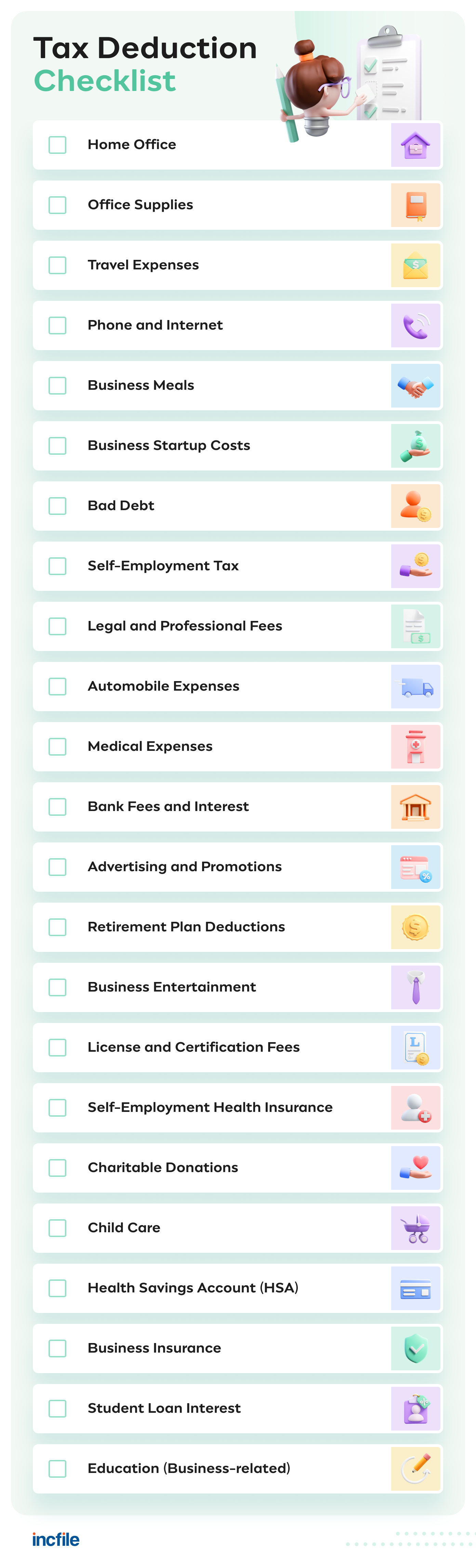 tax deduction cheat sheet for 2023